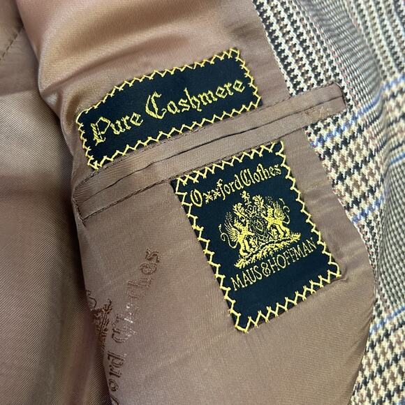 Women’s Maus and Hoffman Oxford Clothes cashmere Brown Plaid Blazer size 6 - Picture 6 of 8